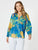 Tropics Floral Print Sheer Top By Threadz - Blue/Multi