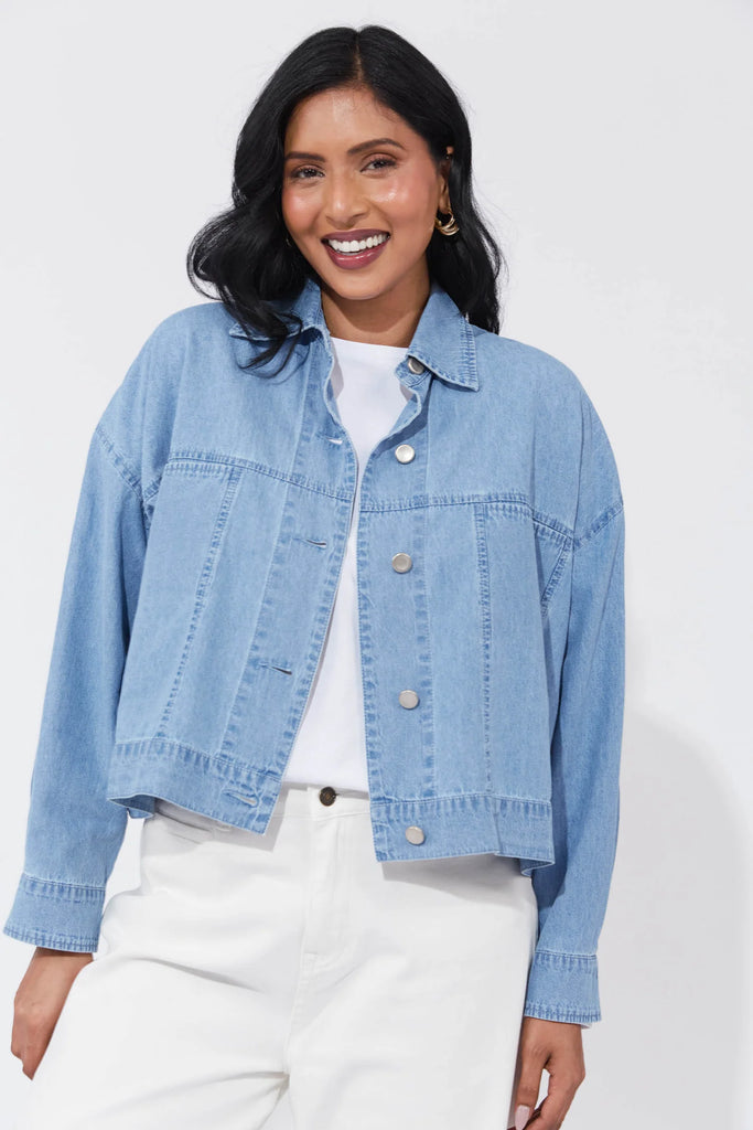 Austin Crop Jacket By Haven - Denim