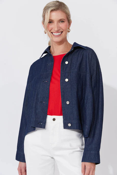 Austin Crop Jacket By Haven - Indigo