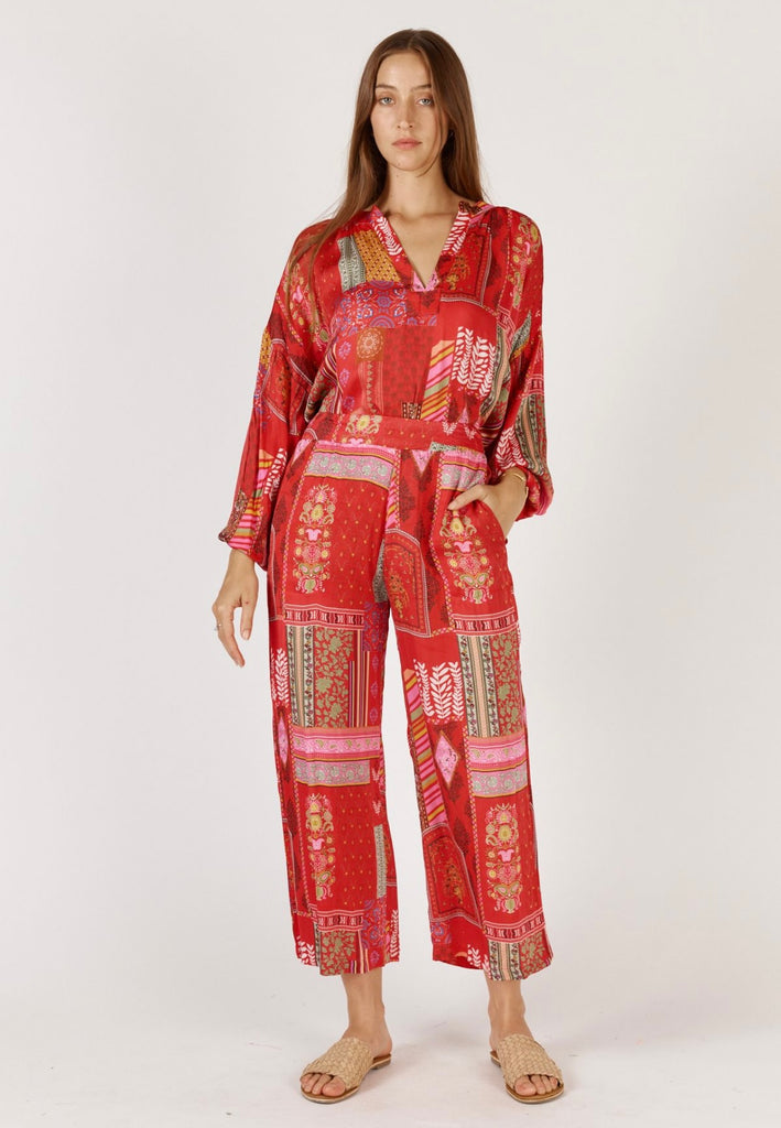 Khari Pant By Rubyyaya -Red