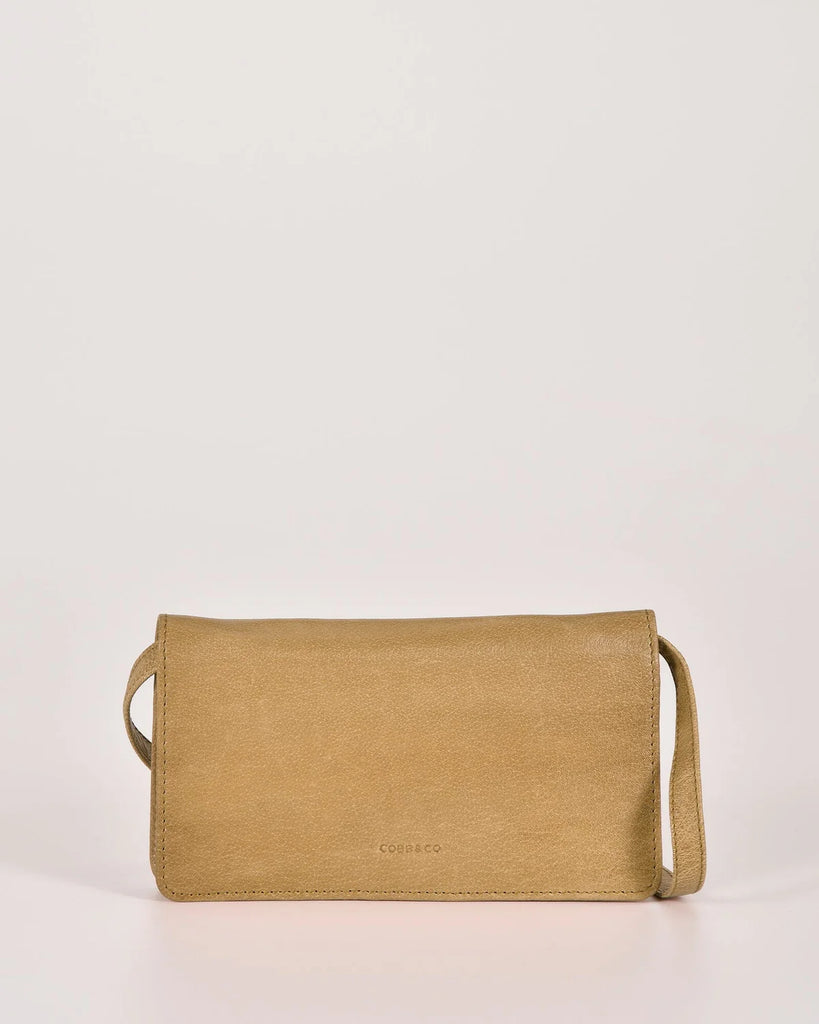 Stirling Leather Smart-Phone Wallet Crossbody - Camel