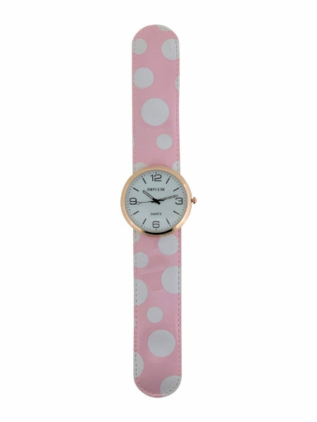 Slap Watch - Pink/White Spot