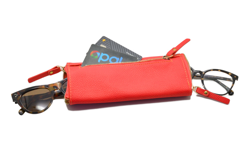 Doublet Glasses Pouch - Red