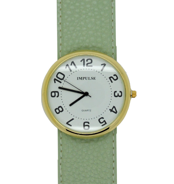 Slap Watch - Gold/LIzard Green