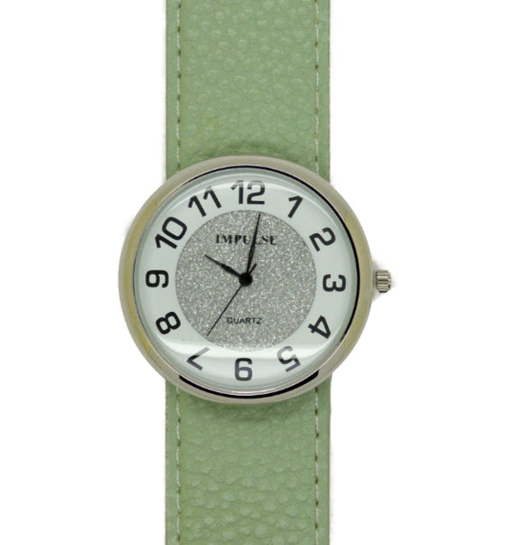 Slap Watch - Glitter/Silver/Green