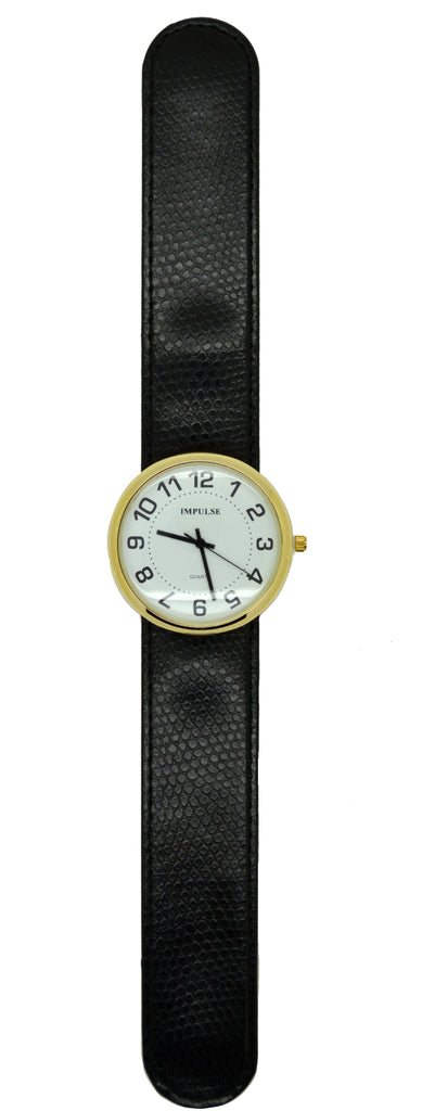 Slap Watch - Gold/Lizard Black