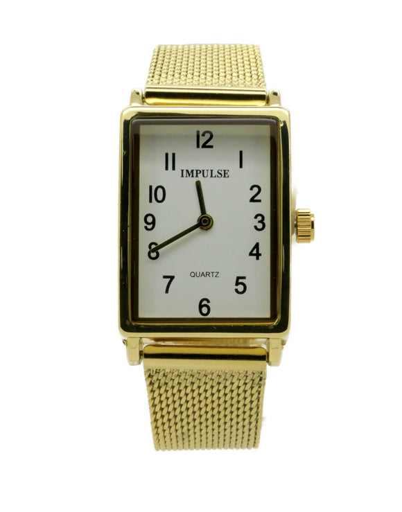 Impulse Rectangle - Gold Mesh