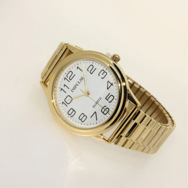 Stretch Band Watch - Gold