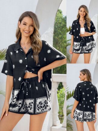 Linen Viscose Shirt & Shorts 2pc Set