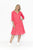 Amber Dress Solid With Lining - Hot Pink