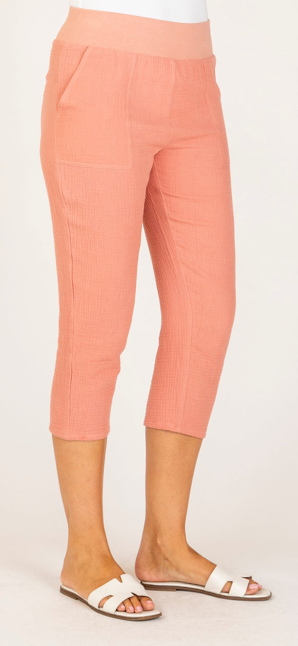Coastline Rib Pant In Coral
