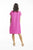 Linen Cap Sleeve Shift Dress - Pink