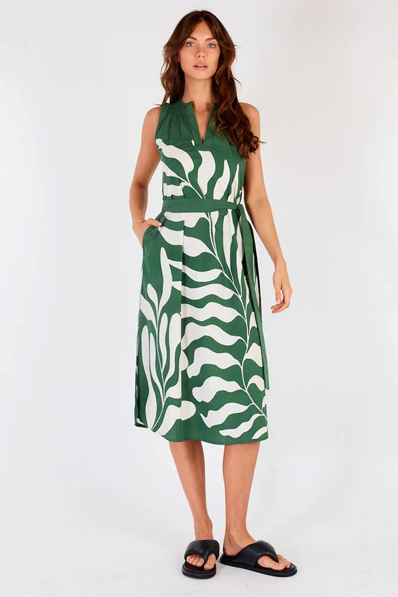 Sakanto Sleeveless Dress Hoja By Itami - Green