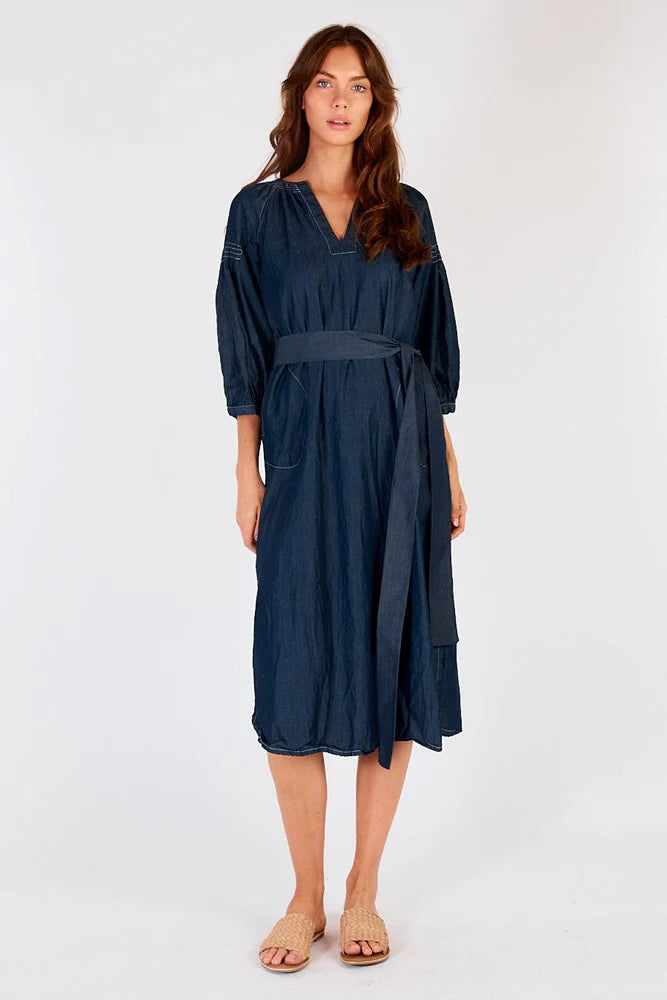 Sakanto Kaftan Dress By Itami - Denim