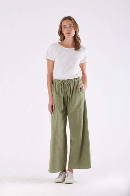 Saffie Cotton Pant - Khaki