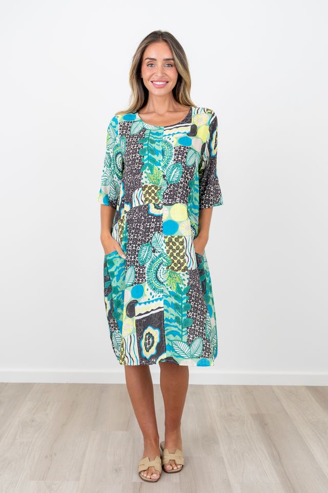 Eva Dress By Renoma - Moss Whisper