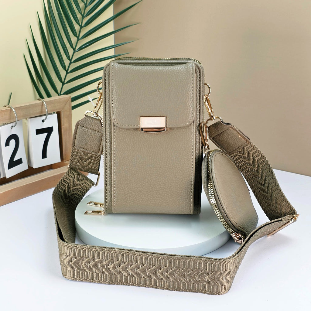 Crossbody Bag With Coin Purse - Coffee