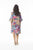 Ikebana Frill Sleeve Dress By Orientique - Print