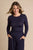 High Neck Long Sleeve Top By Tani - Navy