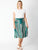 Abstract Stripe Skirt - Green