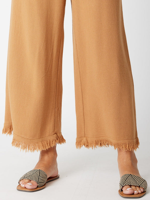 Natural Slub Pant By Luna Sky - Toffee