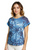 Burn Out Tee By Cafe Latte - Blue Palm