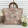 Floral Canvas Tote Bag - Pink