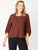 Core Balloon Knit Top By Cordelia St - Chocolate