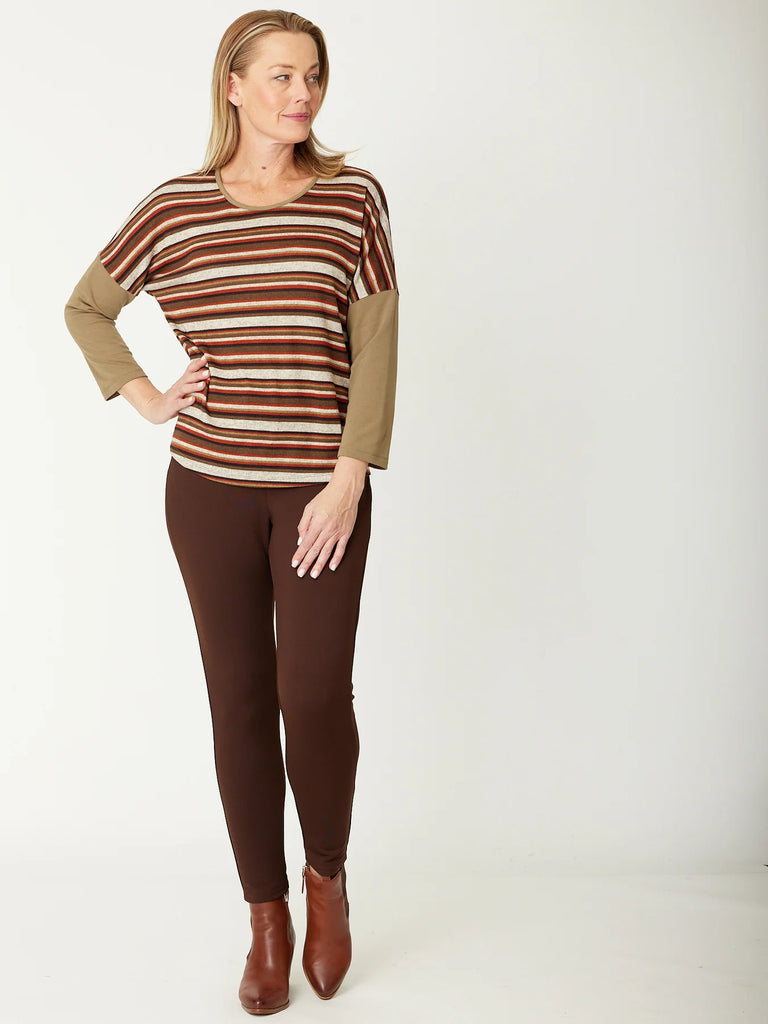 Fleece Silvana Pant By Cordelia St - Chocolate