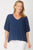 Victoria Textured Top By Cordelia St - Blue