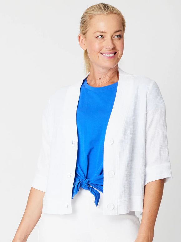 Summer Cotton Jacket By Luna Sky - White