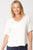 Relaxed Summer V Tee By Cordelia St - White