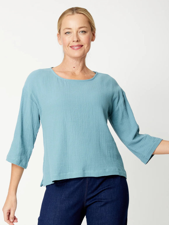 Tarin Sleeve Top By Luna Sky -Dusty Teal