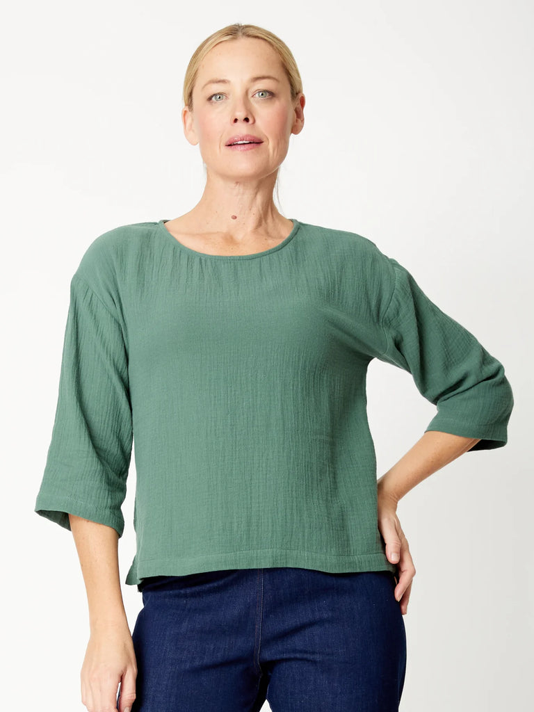 Tarin Sleeve Top By Luna Sky -Forest