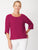 Tarin Sleeve Top By Luna Sky -Raspberry