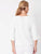 Tarin 3/4 Sleeve Top By Luna Sky - White