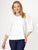 Balloon Sleeve Top By Cordelia St - White