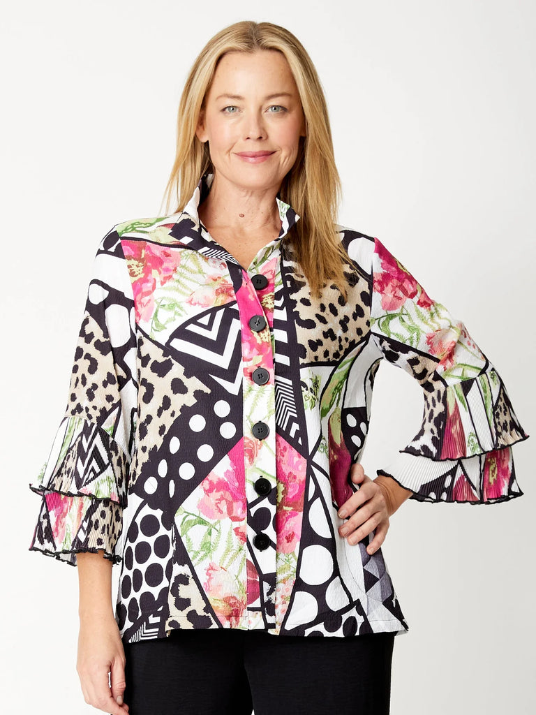 Double Ruffle Sleeve Shirt By Cordelia St