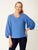Colour Pop Balloon Sleeve Top By Luna Sky - Blue