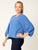 Colour Pop Balloon Sleeve Top By Luna Sky - Blue