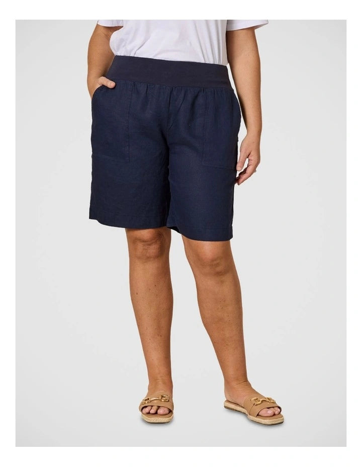 Jordan Linen Short By Gordon Smith - Navy