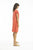 Linen Cap Sleeve Shift Dress - Coral