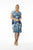 Printed Cotton Bubble Dress By Orientique - Tower Blue