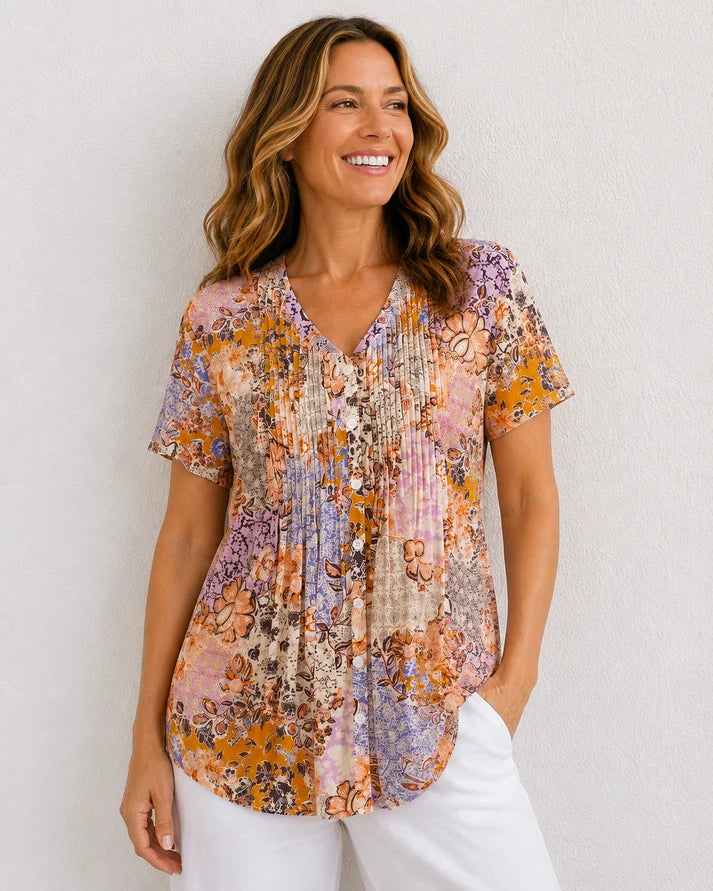 Tali Heritage Pintuck Shirt  By Callan Designs