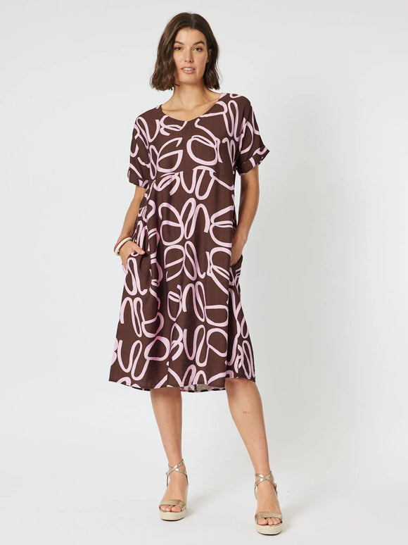 Koko Dress By Clarity - Chocolate