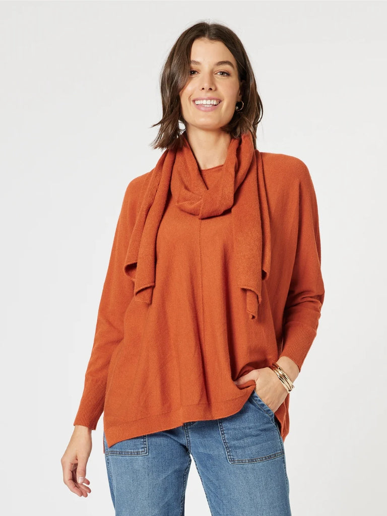 Remy Knit With Scarf By Clarity - Paprika