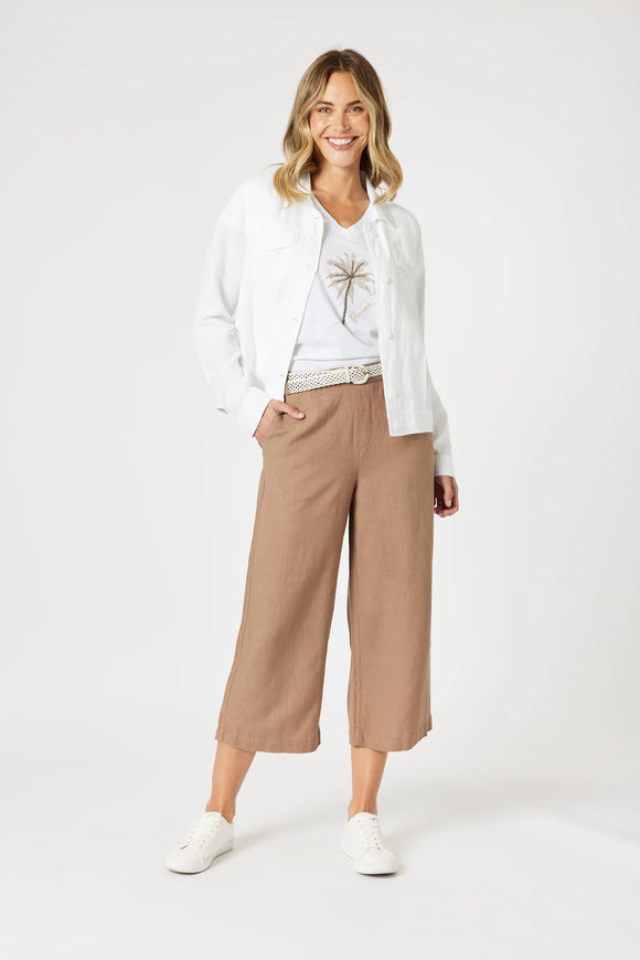 Lino Wide Leg Pant By Gordon Smith - Nutmeg
