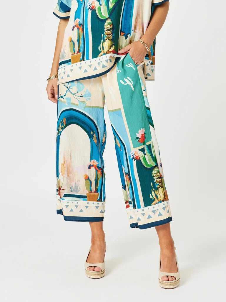 The Tulum Pant By Clarity - Blue Multi