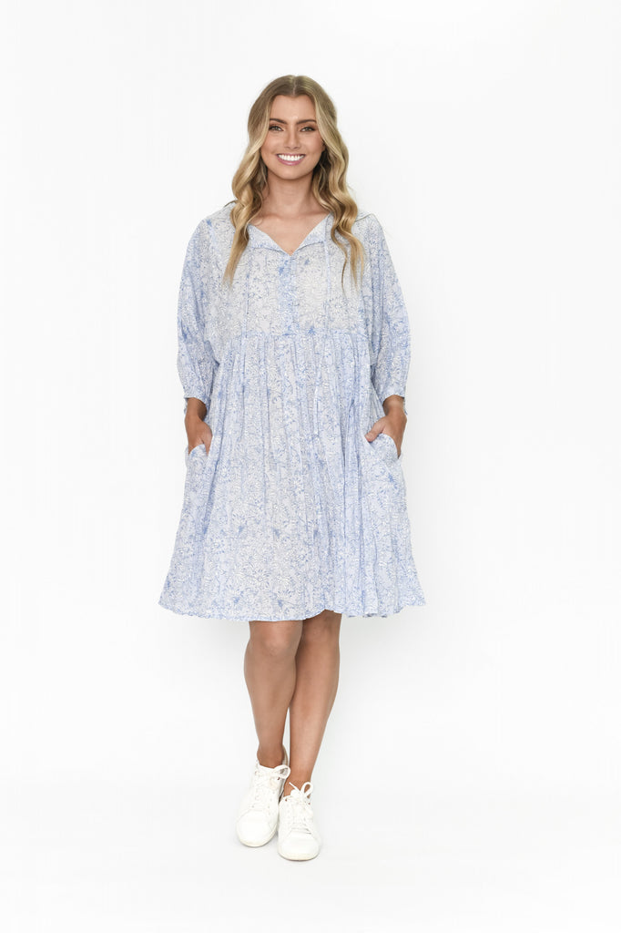 Fridia Boho Dress By One Summer - Chambray
