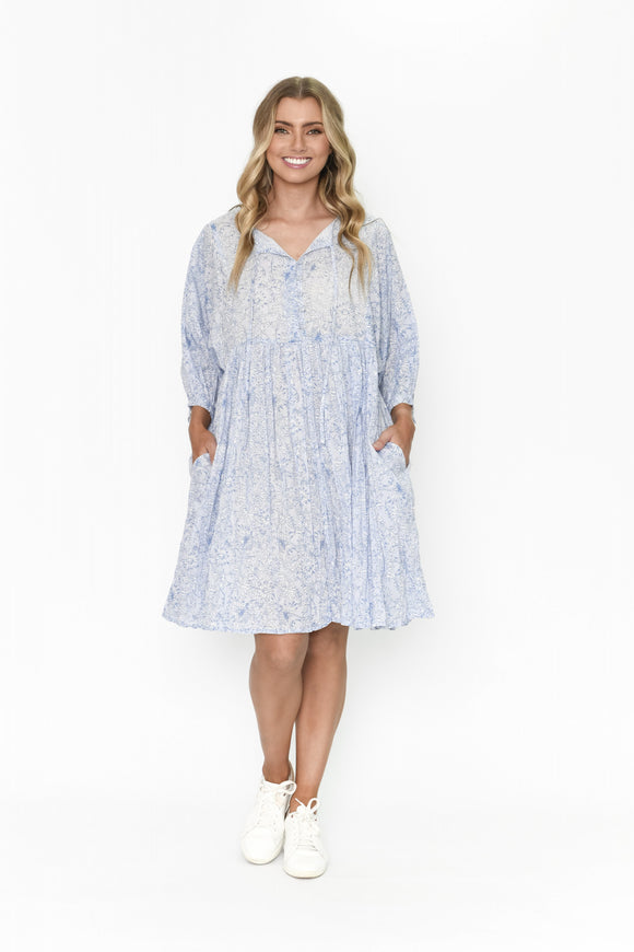 Fridia Boho Dress By One Summer - Chambray